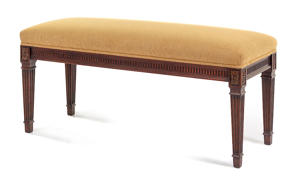 Appraisal: A Louis XVI Style Mahogany Bench A Louis XVI Style