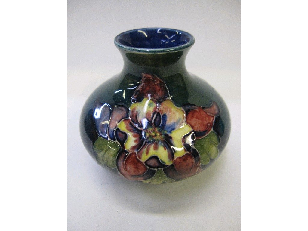 Appraisal: Moorcroft 'Columbine' squat vase with paper label to base