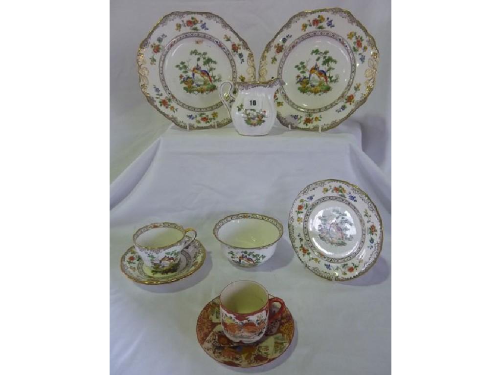 Appraisal: A selection of Copeland Spode teawares decorated with birds pattern