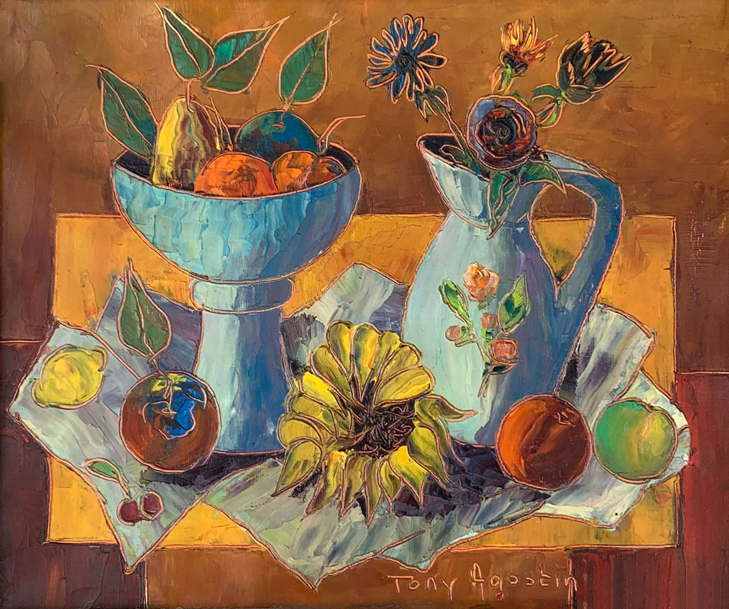 Appraisal: AGOSTINI Tony Italy - ''Composition au Soleil'' a Still Life