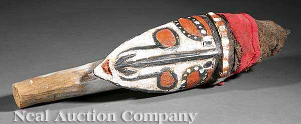 Appraisal: A New Britain Carved and Painted Wood Head Papua New