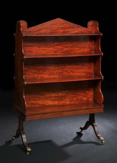 Appraisal: Good William IV Tiered Mahogany Double-Sided Bookcase second quarter th