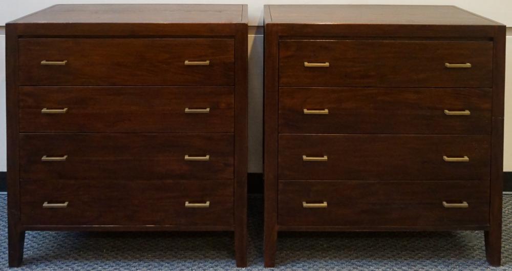 Appraisal: Pair Crate Barrel Stained Fruitwood Chests of Drawers x x