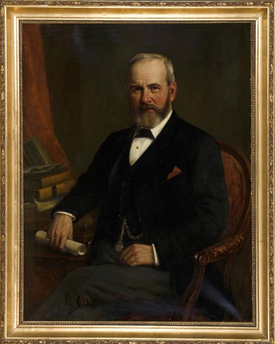 Appraisal: Portrait of a seated gentleman Late th early th century