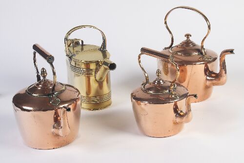 Appraisal: A mid th century copper kettle of typical form with