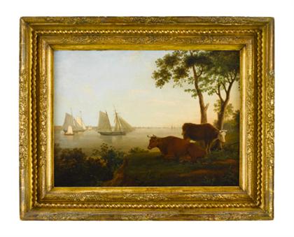 Appraisal: Attributed to Thomas Birch - view of the Chesapeake or