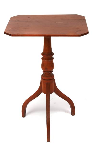 Appraisal: A Federal maple candle stand restorations repairs height in width