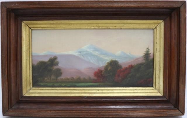 Appraisal: MOUNT SHASTA CA LATE TH CENTURY OIL PAINTINGON BOARD UNSIGNED