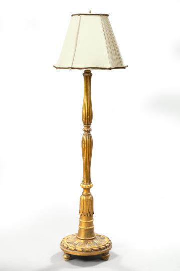 Appraisal: French Carved Giltwood Floor Lamp first quarter th century in