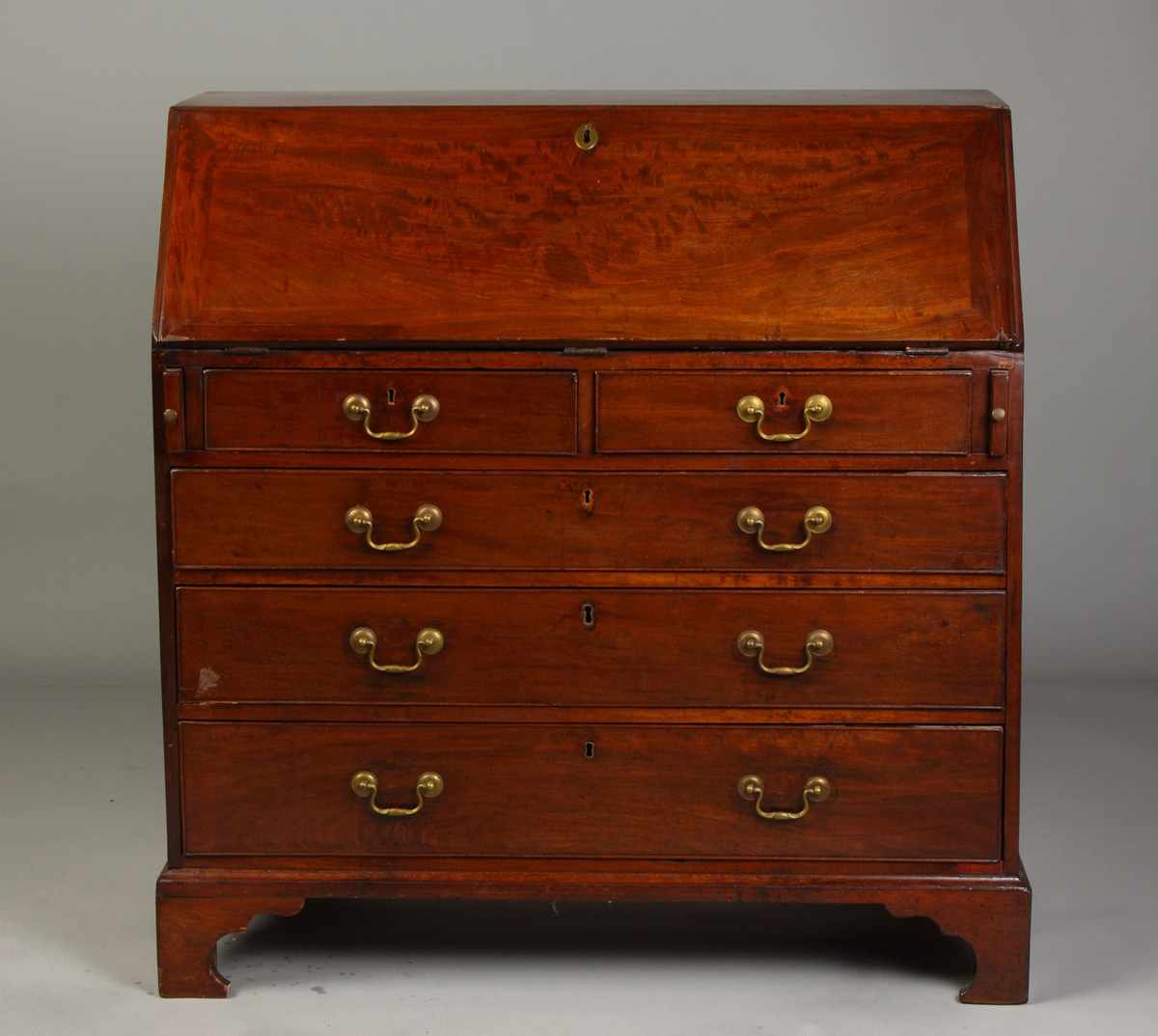 Appraisal: George III Mahogany Drop Front Desk Old finish Ht ''