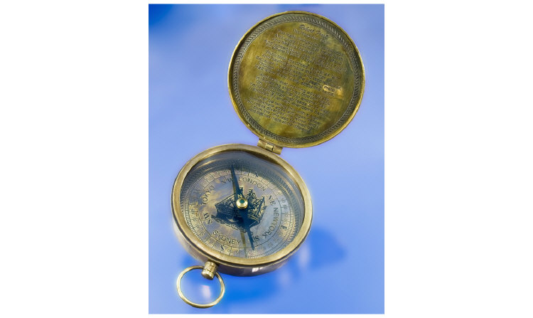 Appraisal: Brass Cased Compass Stamped to the front MADE FOR ROYAL