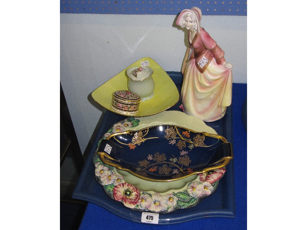 Appraisal: Tray lot of assorted ceramics to include Carlton Ware Bleu