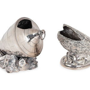 Appraisal: Two English Silver Plate Spoon Warmers TH CENTURY comprising a