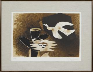 Appraisal: Georges Braque French - lithograph titled L'Oiseau Et Son Nid