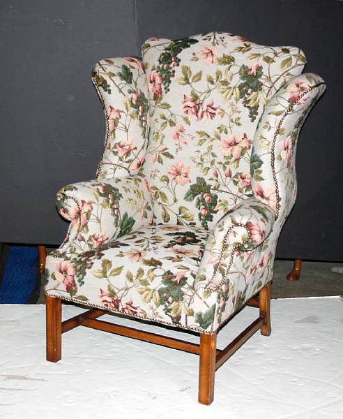 Appraisal: A pair of George III style wing chairs height in