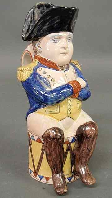 Appraisal: Staffordshire Toby mug of a seated Napoleon th c h