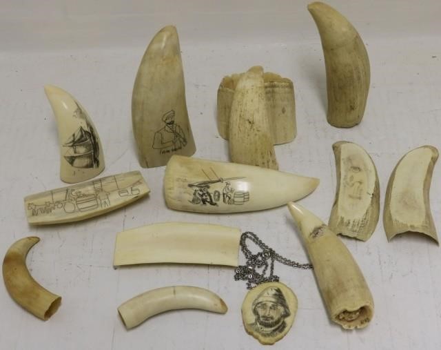 Appraisal: FOURTEEN TH C AND TH C WHALING ITEMS TOINCLUDE RAW