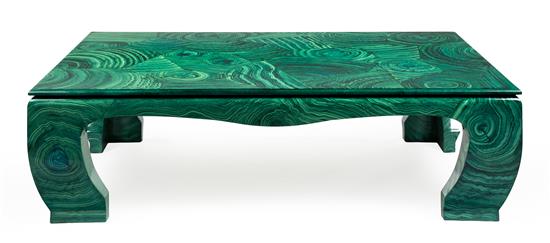 Appraisal: Sale Lot A Chinese Style Faux Malachite Low Table th