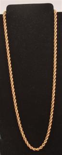 Appraisal: K Y G Single Piece Double Rope Twist Chain Necklace