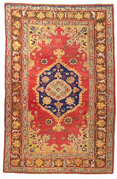 Appraisal: An Oushak rug West Anatolia late th century size approximately