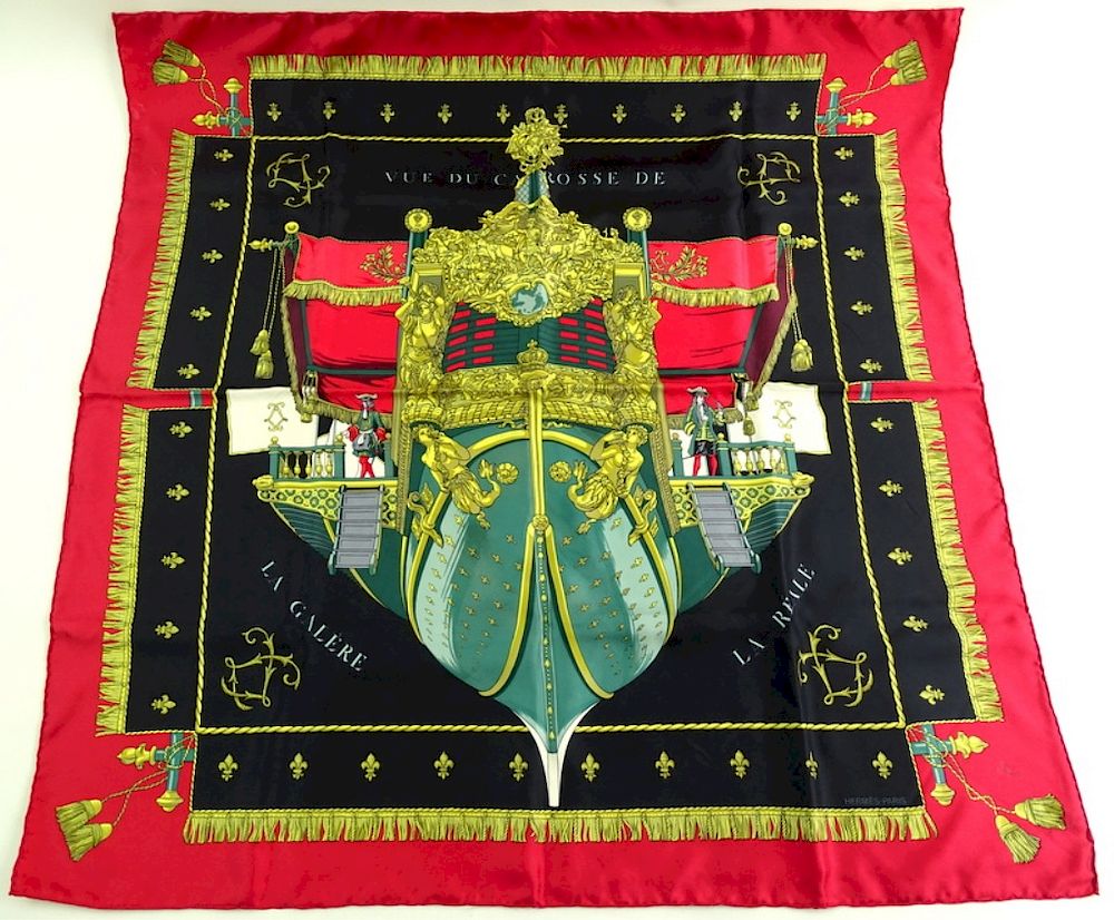 Appraisal: Hermes Scarf Vue du Carosse de la Galere The carr