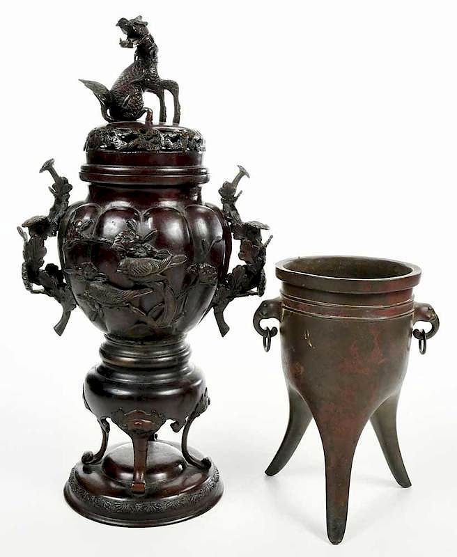 Appraisal: Japanese Bronze Censer Chinese Bronze Ding late th th century