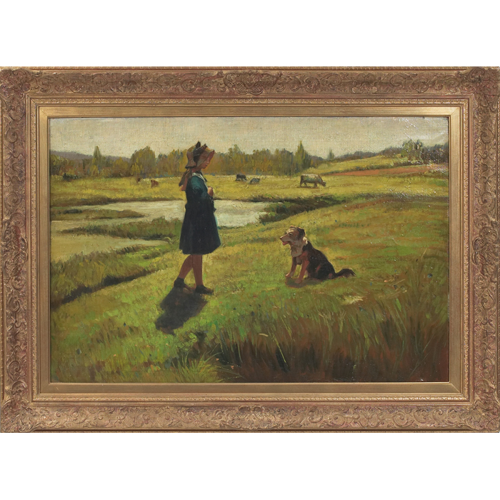 Appraisal: Evariste Carpentier attribution French Belgian - ''Countryside '' c oil