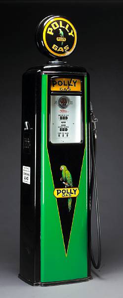 Appraisal: A Polly Gas pump by Tokheim restored in Polly Gas