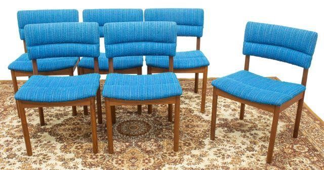 Appraisal: lot of Danish mid-century modern teak chairs c s aqua