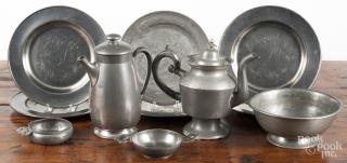 Appraisal: Ten pieces of assorted pewter th th c to include