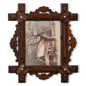 Appraisal: Four Adirondack Style Wood Picture Frames Last Quarter th Century