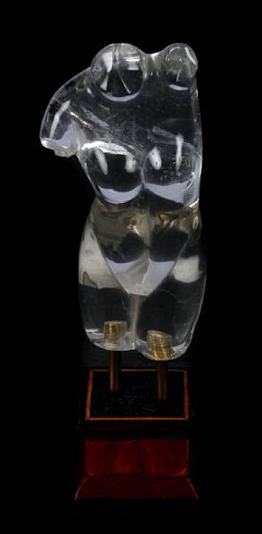 Appraisal: A rock crystal figure of a torso height in width