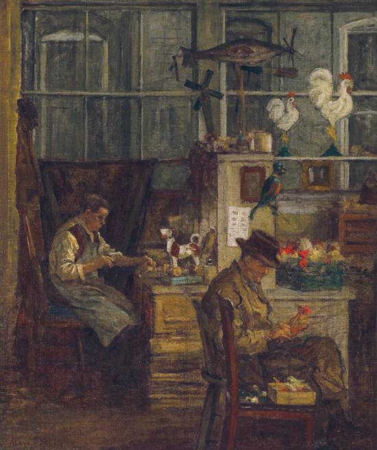 Appraisal: ALOYSIUS C O'KELLY Irish American - The Toymaker oil on