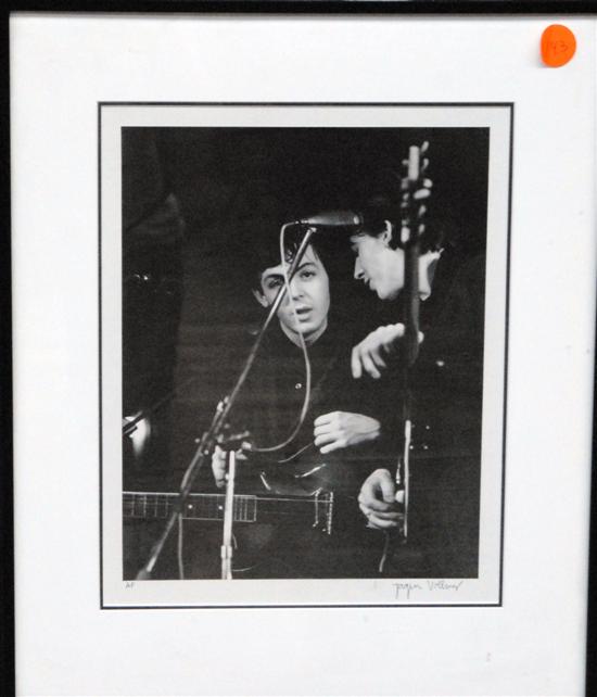 Appraisal: JURGEN VOLLMER BEATLES PHOTOGRAPH Black and white of Paul and