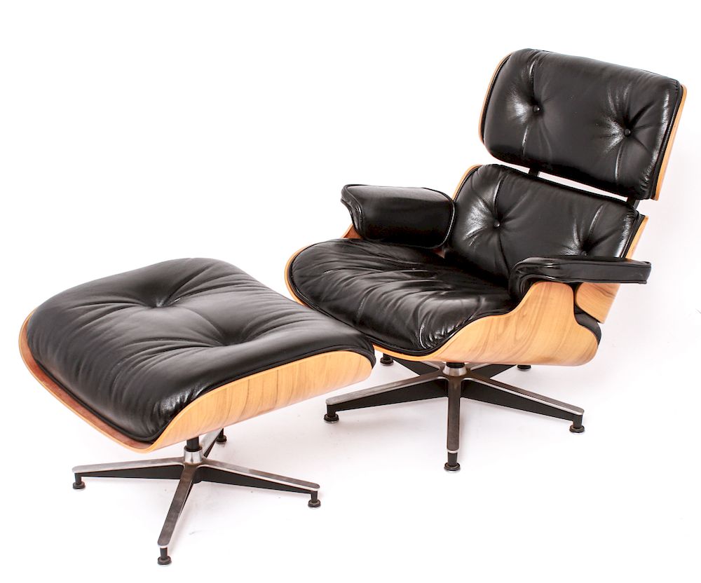 Appraisal: Eames Herman Miller Lounge Chair Ottoman Charles and Ray Eames