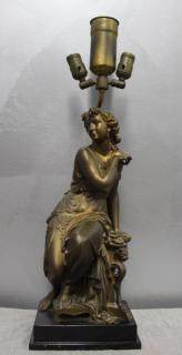 Appraisal: PEIFFER August Joseph Signed Bronze Sculpture of a Seated Beauty