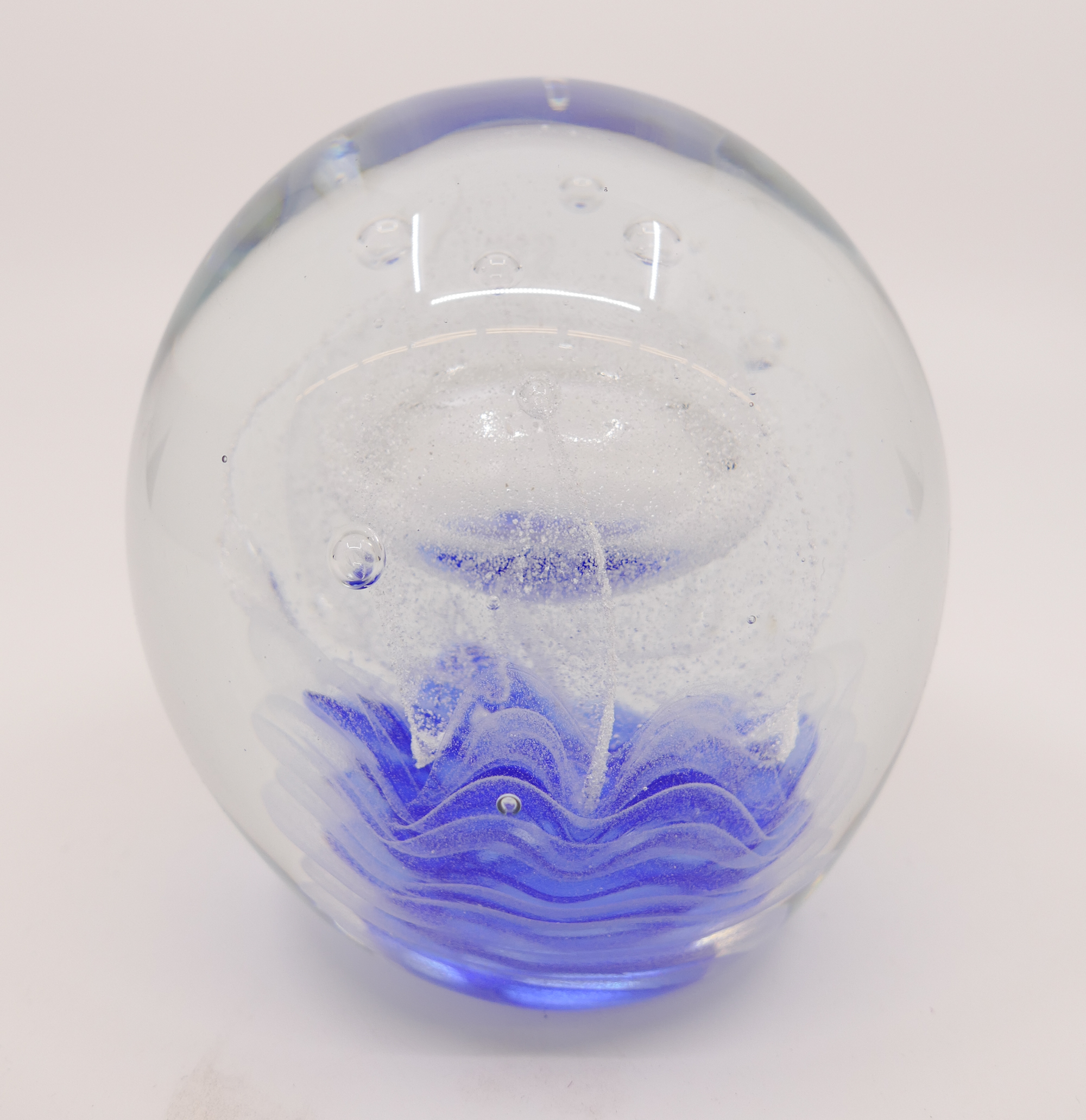 Appraisal: Controlled Bubble Art Glass Paperweight unsigned- x ''