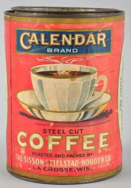 Appraisal: Calendar Brand -Pound Coffee Can Description Paper label Nice image