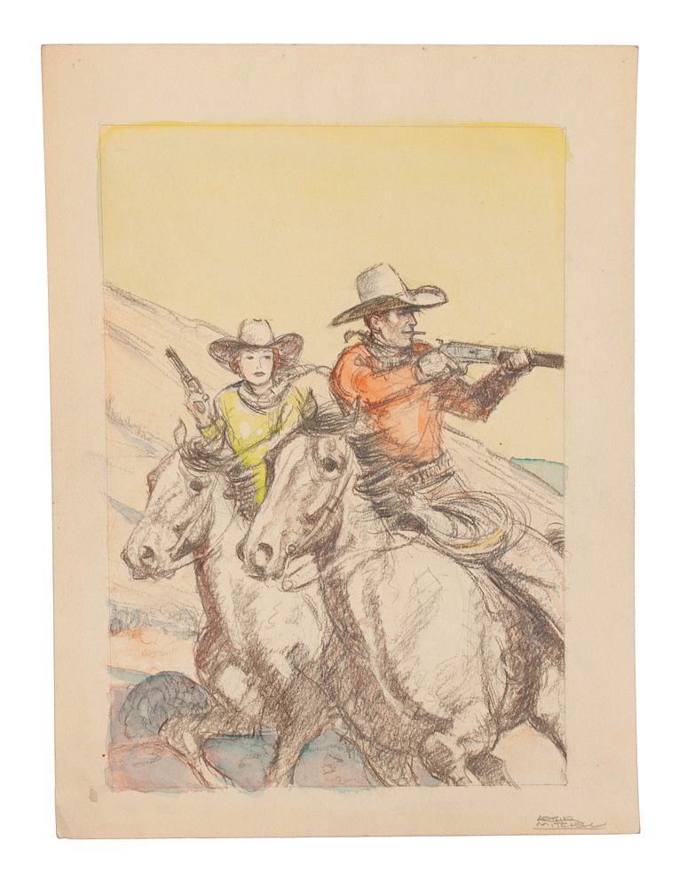 Appraisal: Arthur Roy Mitchell American - Cowboy and Cowgirl II Arthur