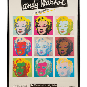 Appraisal: After Andy Warhol American - Andy Warhol Retrospektive Poster Framed