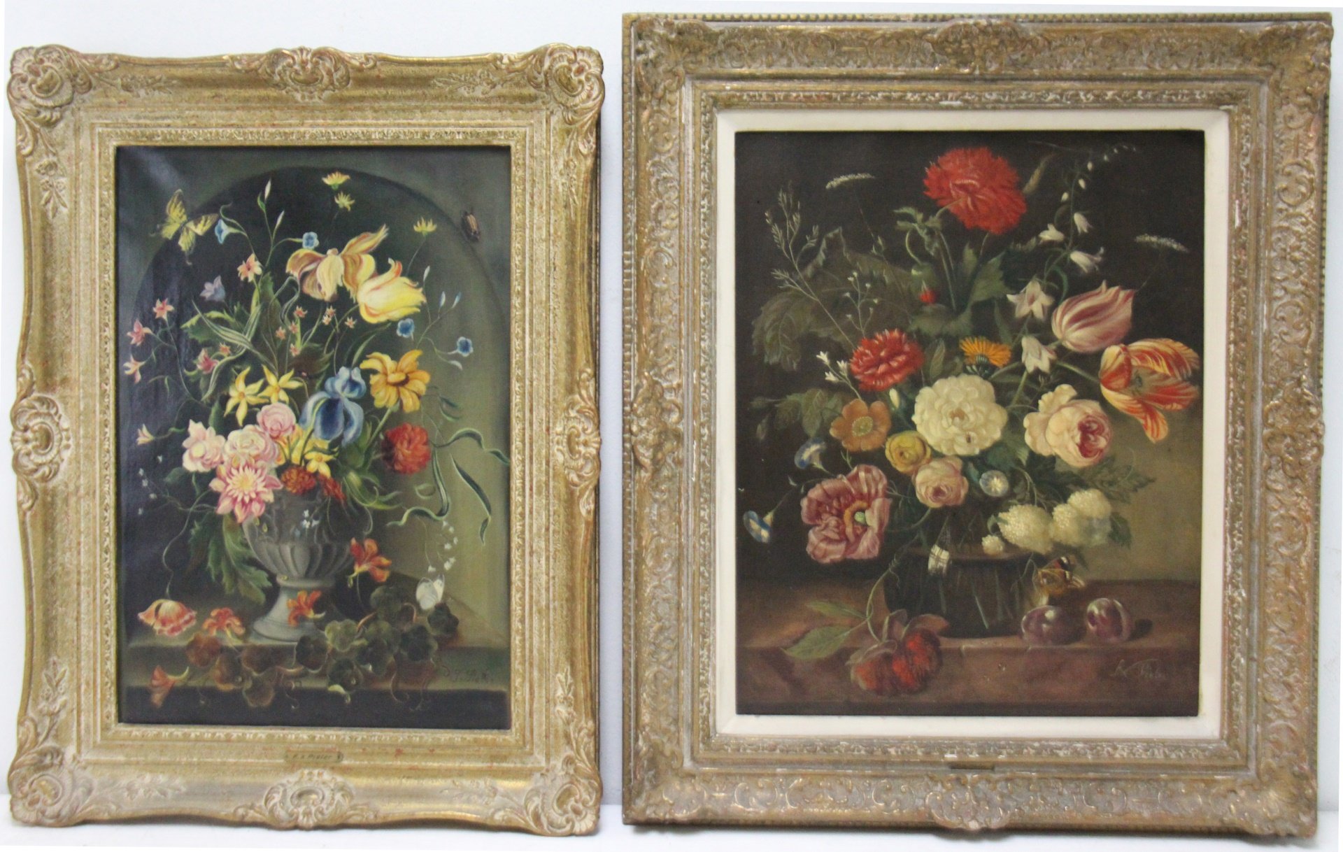 Appraisal: FRANZ XAVER PIELER AUSTRIAN - Floral Still Life Pair of