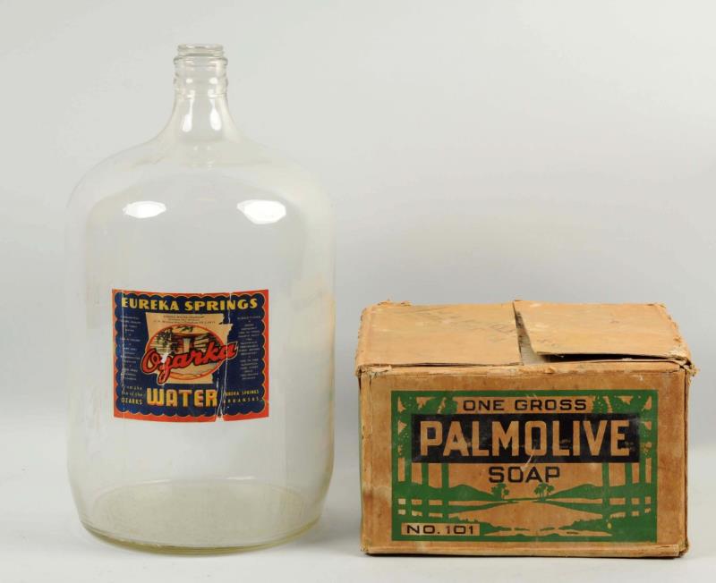 Appraisal: Lot Of General Store Items This lot includes a Palmolive