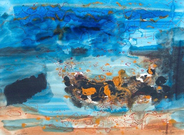 Appraisal: John Piper - Connemara watercolour and mixed media signed and