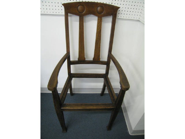 Appraisal: Arts Crafts Oak Arm Chair