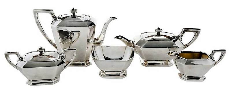 Appraisal: Five Piece Sterling Tea Service American four pieces Fairfax pattern