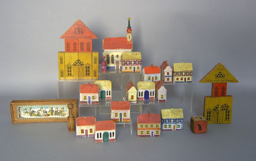 Appraisal: Group of painted model houses early th c