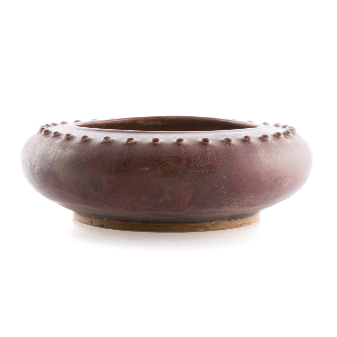 Appraisal: Chinese aubergine monochrome low bowl in Diam Condition Good condition