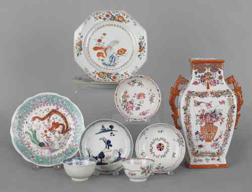 Appraisal: Chinese export porcelain th th c to include a rose