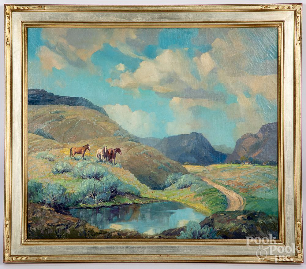 Appraisal: Adolph Heinze American - oil on canvas Adolph Heinze American