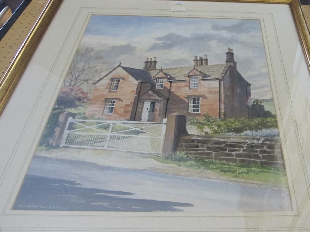 Appraisal: W L FENNER Watercolour of a house signed recto and